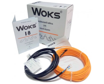 Нагревательный кабель под плитку Woks 18 110,0 м 1970 Вт