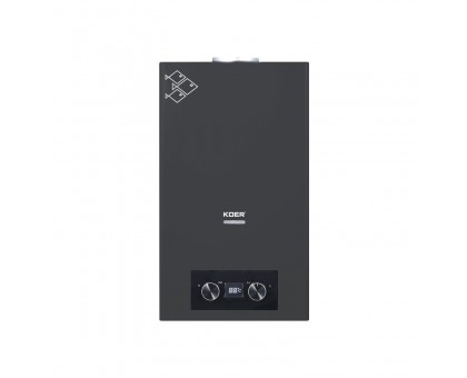 Колонка газовая дымоходная KOER 20 кВт KWH.G0110 BLACK черная батарейки