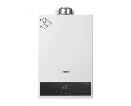 Колонка газовая турбированная KOER 20 кВт KWH.G0312 TURBO WHITE БЕЛАЯ