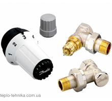 Комплект угловой Danfoss RA-FN + RAS-C + RLV-S 1/2" (013G5253)