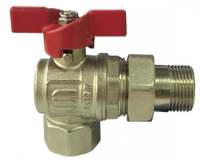 Кран шаровый угловой SELBA PN40 1/2" SL1543 с американкой